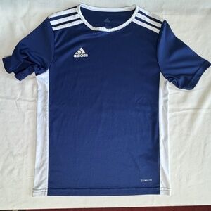 Blue & White Boys Adidas Climate top Size Medium